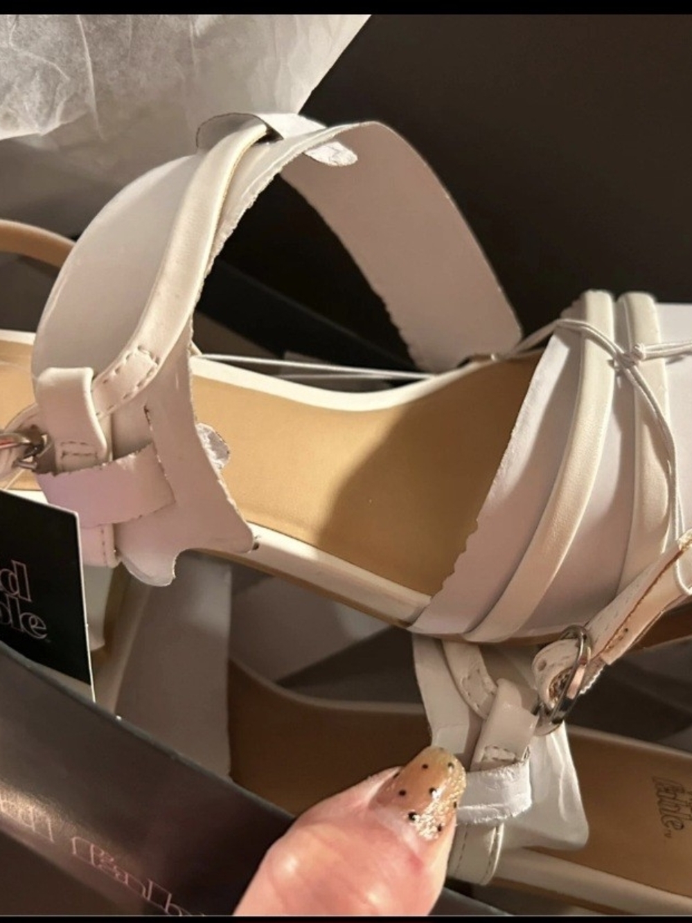 Women’s White Strappy Heeled Sandals